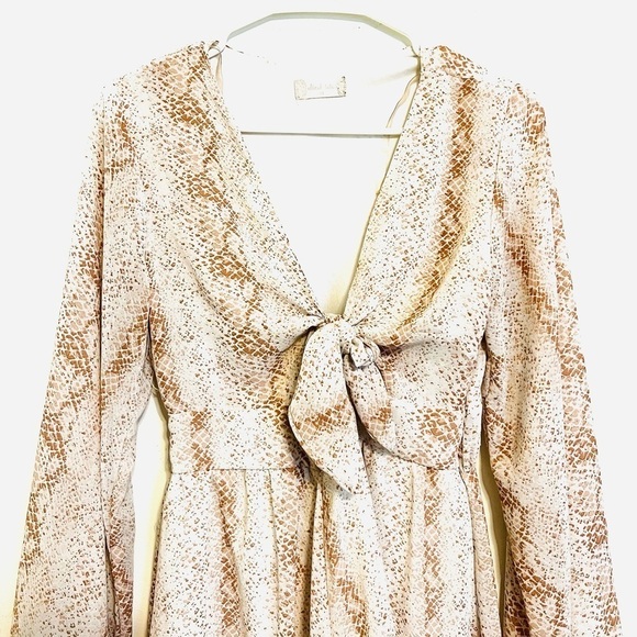 2/$25 Altar’d State - Snakeskin Front Tie Romper - Picture 4 of 8